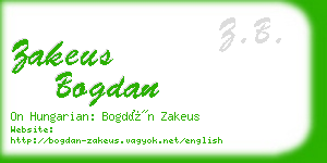 zakeus bogdan business card